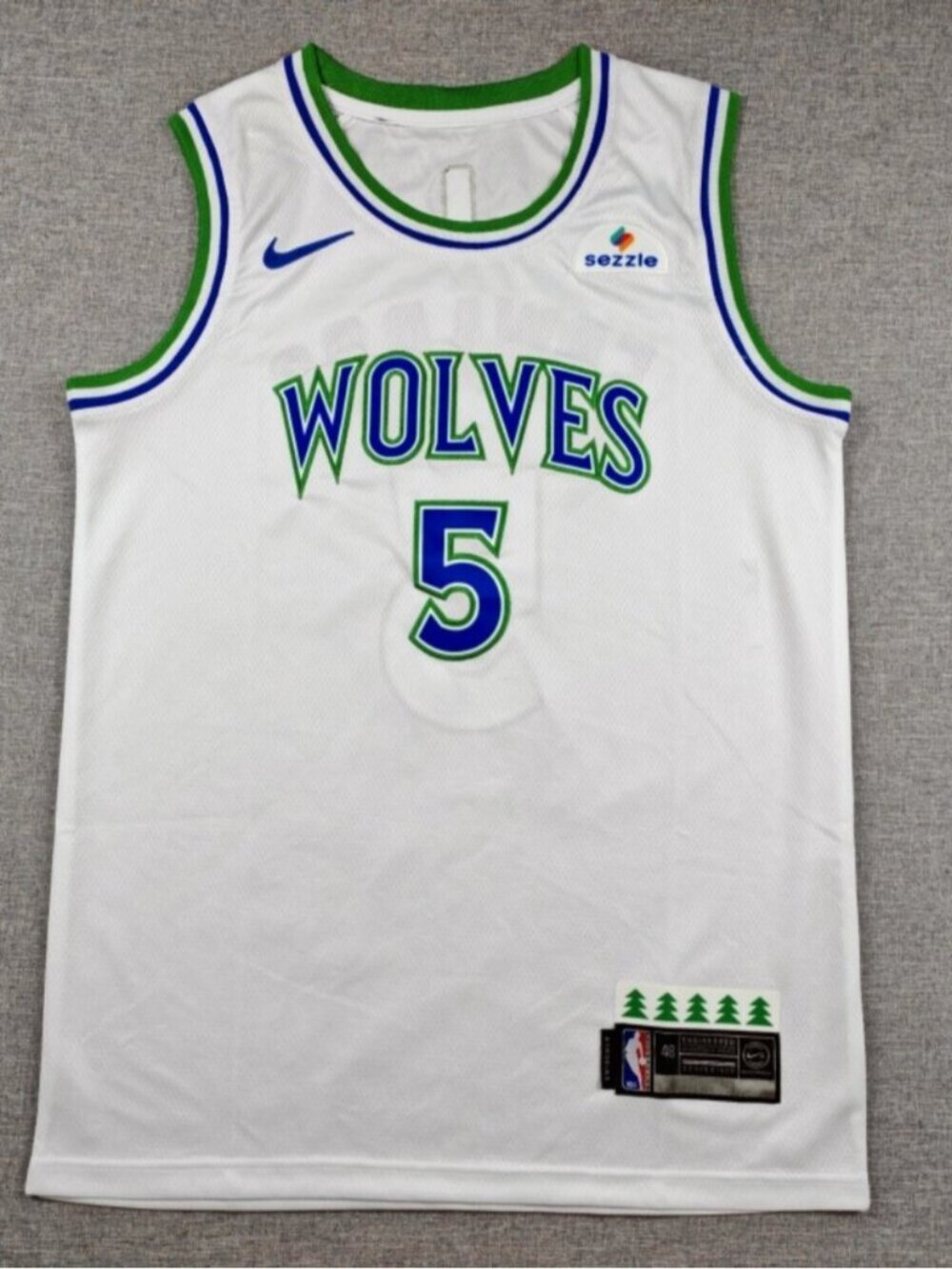 Anthony Edwards White Stitched Jersey